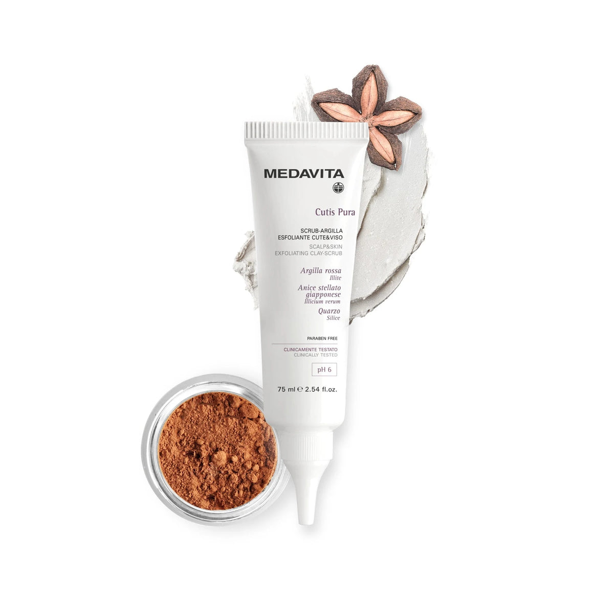 Medavita Cutis Pura Scalp & Face Exfoliating Clay-Scrub 75ml texture