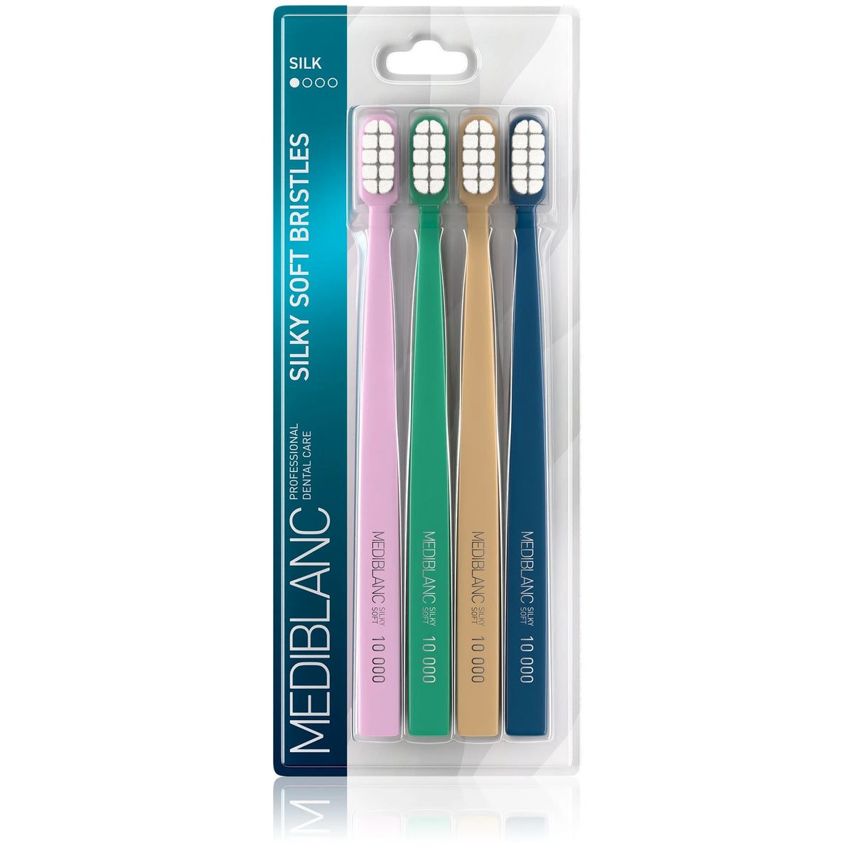 MEDIBLANC Silky Soft Bristles Toothbrushes 4-Pack toothbrushes in pack